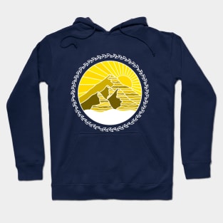 The Adventure Begins Mountains Nature Hoodie